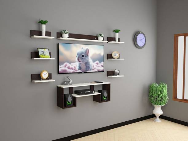 ERAWUD KOLOFF Upto 32 Inch Tv Cabinet Furniture Wooden Wall Mounted Tv Cabinate Engineered Wood TV Entertainment Unit