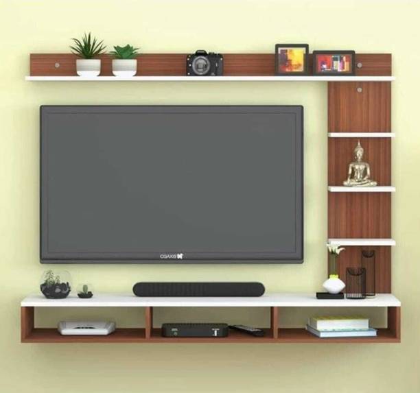 Aariwoody Futuristic Carving Engineered Wood TV Entertainment Unit