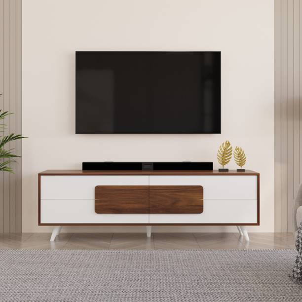 BLUEWUD Mayrone TV Unit / Chest of Drawers With Storage Shelves Upto 60 Inches TV Engineered Wood TV Entertainment Unit