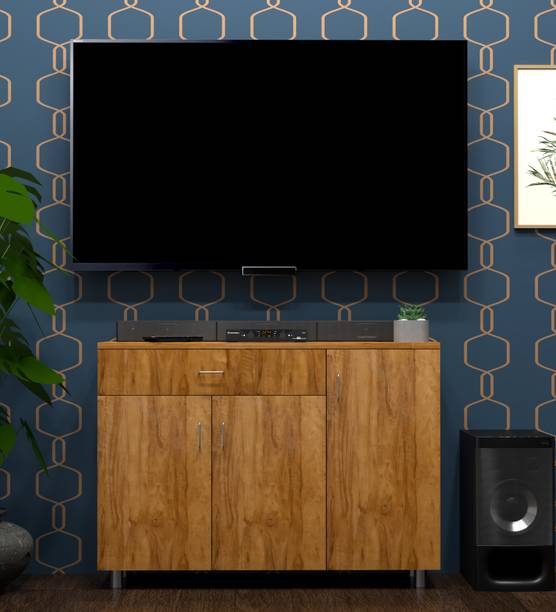 BLACKWOODS TV Unit With Storage Shelves & Drawer Upto 45 Inches free assembly by Brand Engineered Wood TV Entertainment Unit