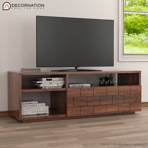 DecorNation Illias Solid Wood TV Entertainment Unit