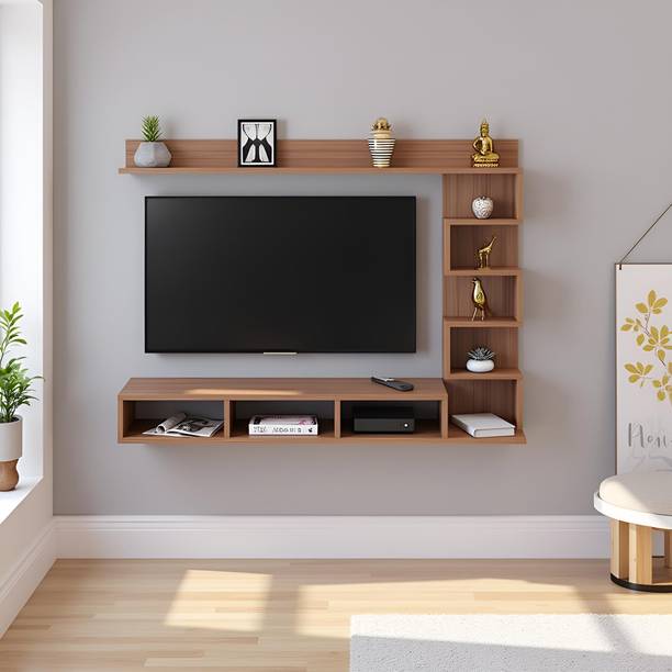 FURNEASER Dettlet Wall Mount Tv Showcase 43", Stand, Cabinet, Engineered Wood TV Entertainment Unit