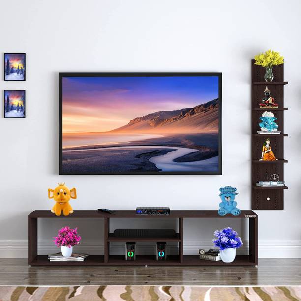 ERAWUD Upto 55 Inch Tv Unit for Living Room Home Wall Mounted Tv Unit Engineered Wood TV Entertainment Unit