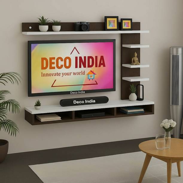 Deco India Engineered Wood Wall Mount TV Unit/TV Stand/TV Cabinet TV Entertainment Unit Engineered Wood TV Entertainment Unit
