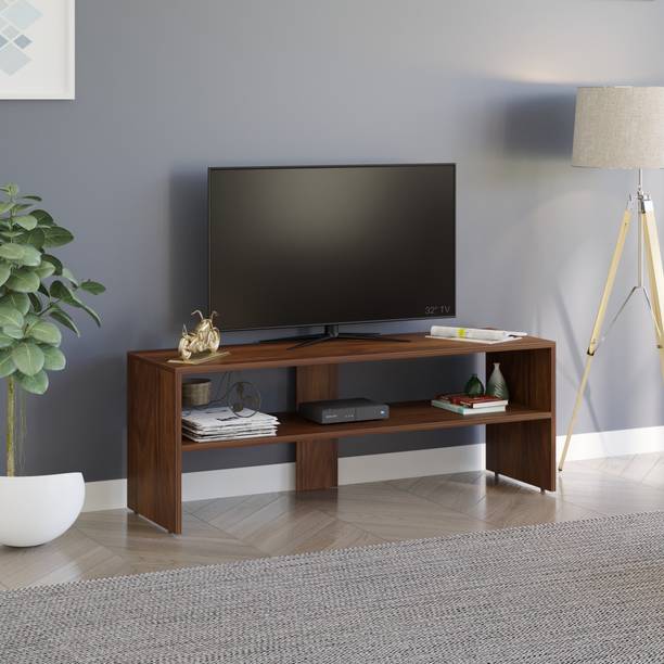 BLUEWUD Oliver With Shelves for Storage and Decor Display Engineered Wood TV Entertainment Unit