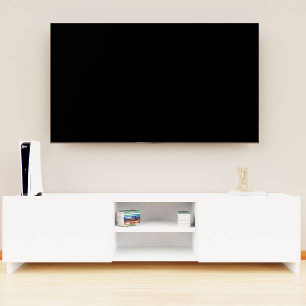 Divysa TV Unit for Up to 65 Inch TV | Handleless Door Design Engineered Wood TV Entertainment Unit