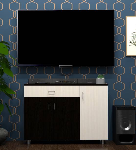 Flipkart Perfect Homes TV Unit With Storage Shelves & Drawer for Books & Decor Upto 45 Inches Engineered Wood TV Entertainment Unit