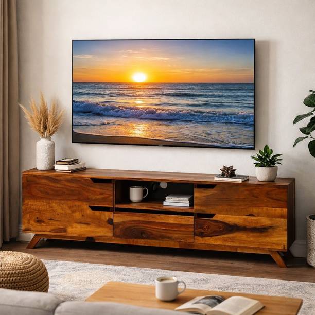 FLYWOOD SCB-1427 Solid Wood TV Entertainment Unit
