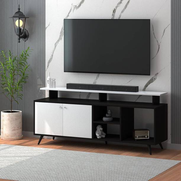Callas Modern TV Cabinet with Shelves & Storage | Set Top Box Stand & Display Unit | Engineered Wood TV Entertainment Unit
