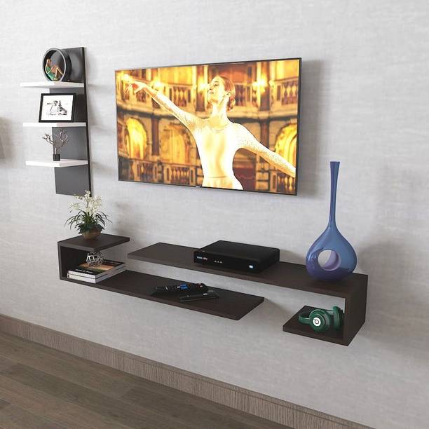 ESTANTERIA White Stack Engineered Wood TV Entertainment Unit