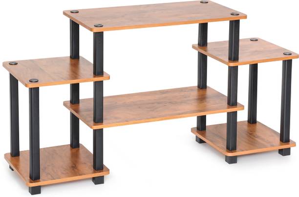 Livzing Turn-N-Tube 6 Tier Floor Standing Engineered Wood TV Entertainment Unit/TV-Brown Engineered Wood TV Entertainment Unit