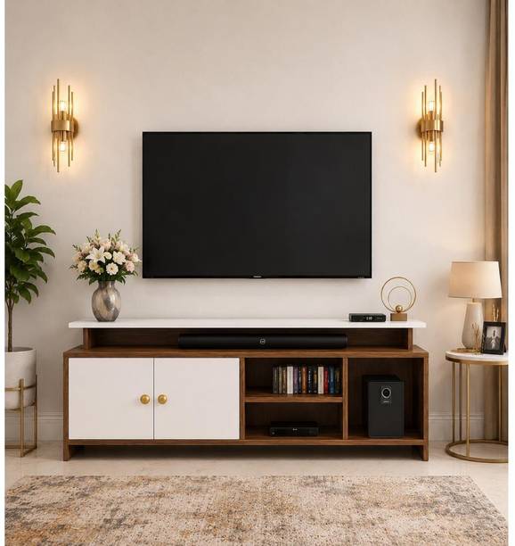 About Spaces Engineered Wood TV Entertainment Unit for Living Room & Multipurpose Storage Engineered Wood TV Entertainment Unit