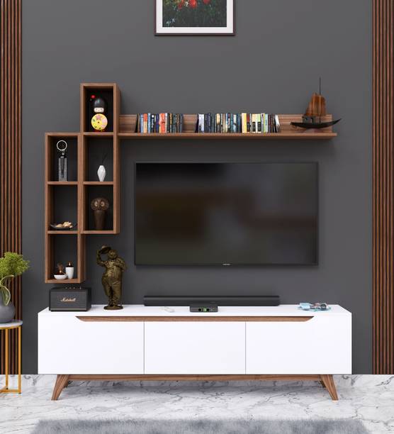 Spyder Craft Matte Finished Tv Unit stand Cabinet With Storage Engineered Wood TV Entertainment Unit