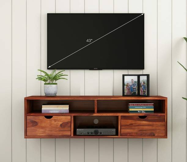 Mamata Wood Decor Rosewood(Sheesham) Solid Wood TV Unit with Shelf For Living room/bedroom/Hotel Solid Wood TV Entertainment Unit