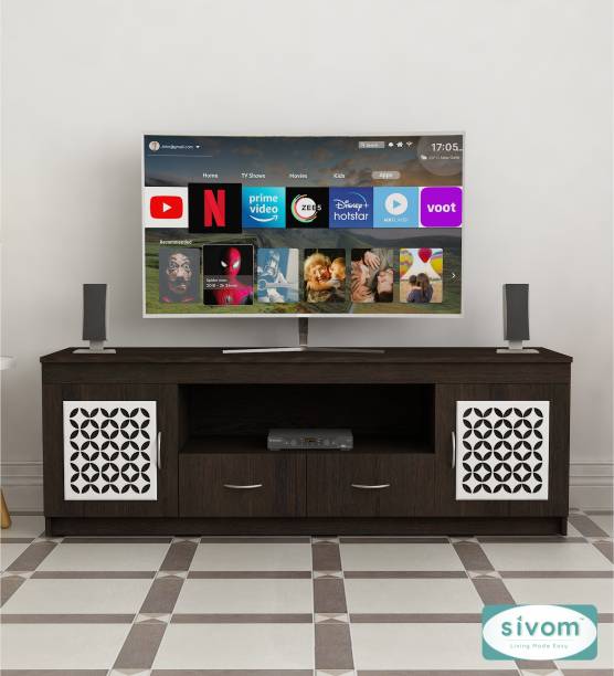 SIVOM Crafty Multipurpose TV Unit fits upto 55 inch with Storage Engineered Wood TV Entertainment Unit