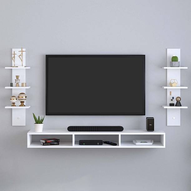 REDWUD Craxy Engineered Wood Wall Mount TV Unit Engineered Wood TV Entertainment Unit