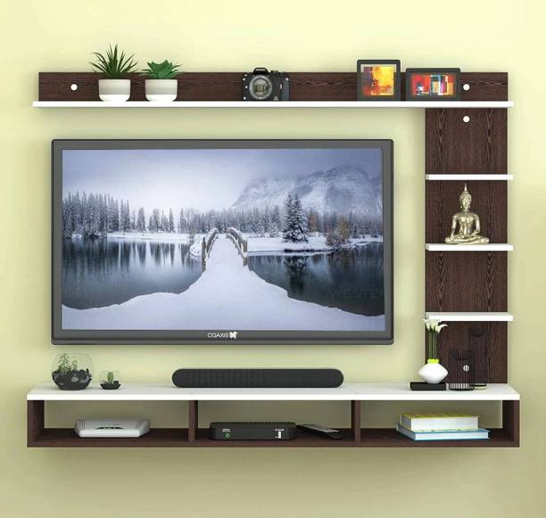 Artival Crafts Triple Side TV Cabinet for Bedroom in 32 inch Engineered Wood TV Entertainment Unit
