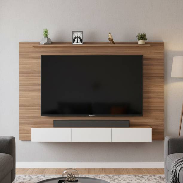 FURNEASER Laminor Wall TV Showcase 55" Hanging Cabinet, Stand, Rack, Shelf, Engineered Wood TV Entertainment Unit