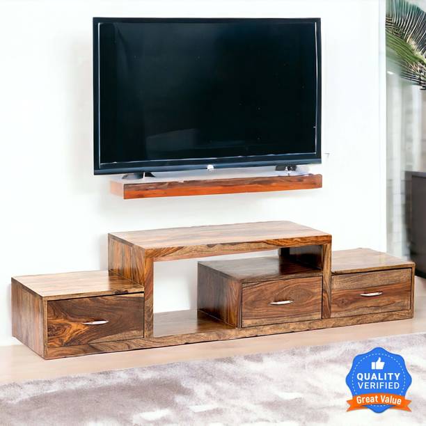 Flipkart Perfect Homes Rosewood ( Sheesham ) Solid Wood TV Entertainment Unit