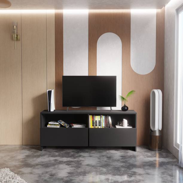Spyder Craft Modern Engineered Wood TV Unit with Open & Closed Storage for Living Room Engineered Wood TV Entertainment Unit