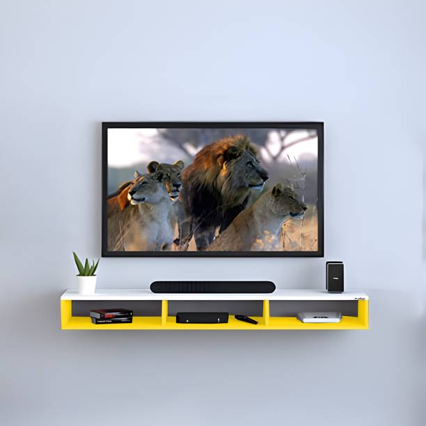 Livster Modern Wooden MDF TV Unit with Storage Cabinets and Shelves Engineered Wood TV Entertainment Unit