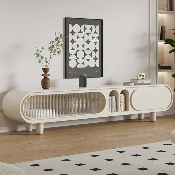NG Decor 86.61'' Media Console Solid Wood TV Entertainment Unit