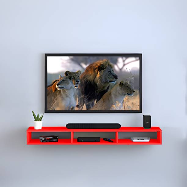 Livster Modern Wooden MDF TV Unit with Storage Cabinets and Shelves Engineered Wood TV Entertainment Unit