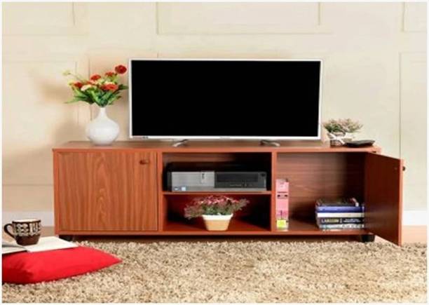 Home Full Engineered Wood TV Entertainment Unit | Mahogany Finish Engineered Wood TV Entertainment Unit