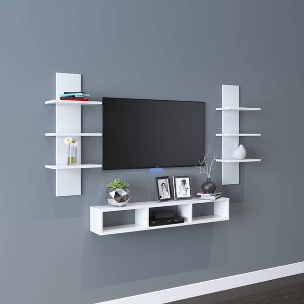 Sku Craft WS3 Wall Mounted Engineered Wooden TV Unit Up to 43 Inches for Living Room Engineered Wood TV Entertainment Unit
