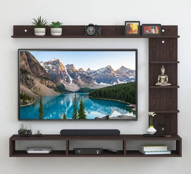 MD Furniturs Brown 39inch Tv Unit Engineered Wood TV Entertainment Unit