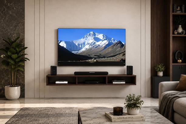 Artival Crafts Solid Wood TV Unit | Wall Mounted Wooden TV Cabinet | TV Shelf for Living Room Solid Wood TV Entertainment Unit