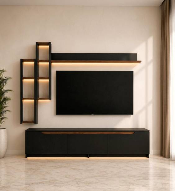 Flipkart Perfect Homes Engineered Wood TV Entertainment Unit for Living Room & Multipurpose Storage Engineered Wood TV Entertainment Unit