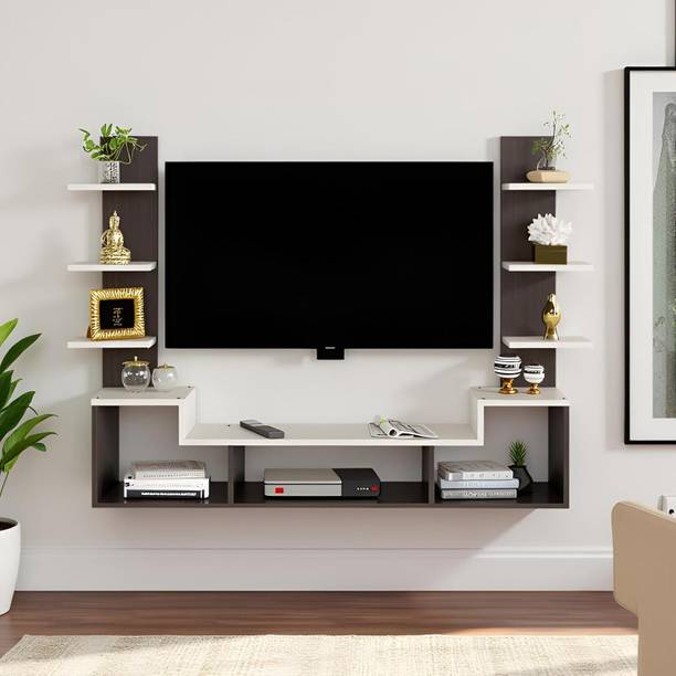 Vination Dravin Modern Wall-Mounted TV Entertainment Unit for Living Room Engineered Wood TV Entertainment Unit