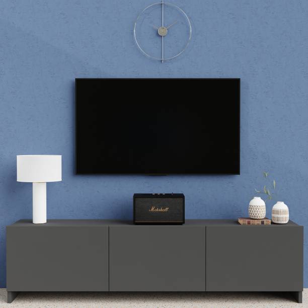 Ladybug Modern 3 Door TV Cabinet for Living Room Bedroom with Closed Storage Cabinets Engineered Wood TV Entertainment Unit