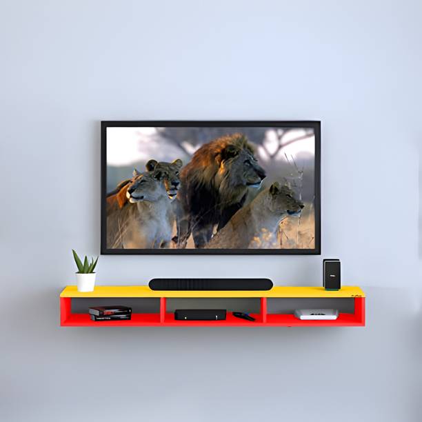 Livster Modern Wooden MDF TV Unit with Storage Cabinets and Shelves Engineered Wood TV Entertainment Unit