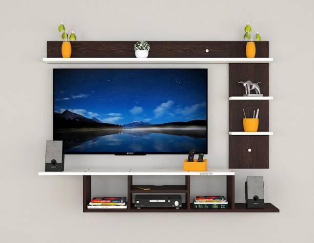 MACWUD Wall Mounted TV Unit/Wall Mounted Stand for Set Top Box 55 Inch Engineered Wood TV Entertainment Unit