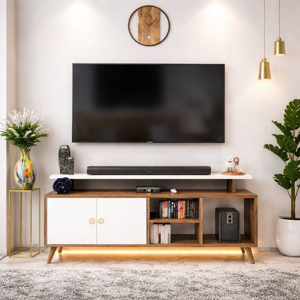 Flipkart Perfect Homes Engineered Wood TV Entertainment Unit for Living Room & Multipurpose Storage Engineered Wood TV Entertainment Unit