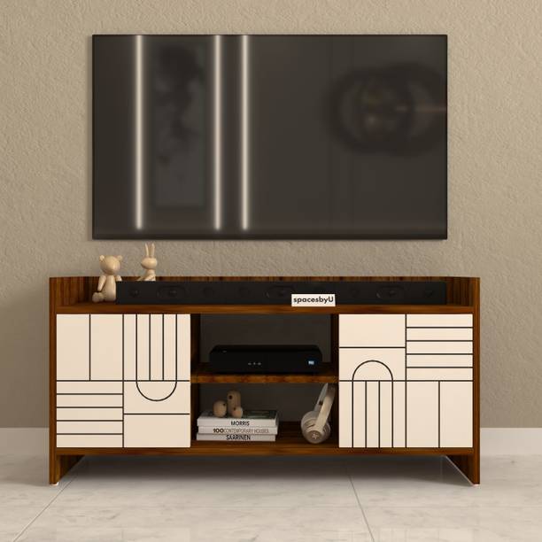 spacesbyU Verexo TV Unit with Storage | Upto 50 inch TV | Engineered Wood TV Entertainment Unit