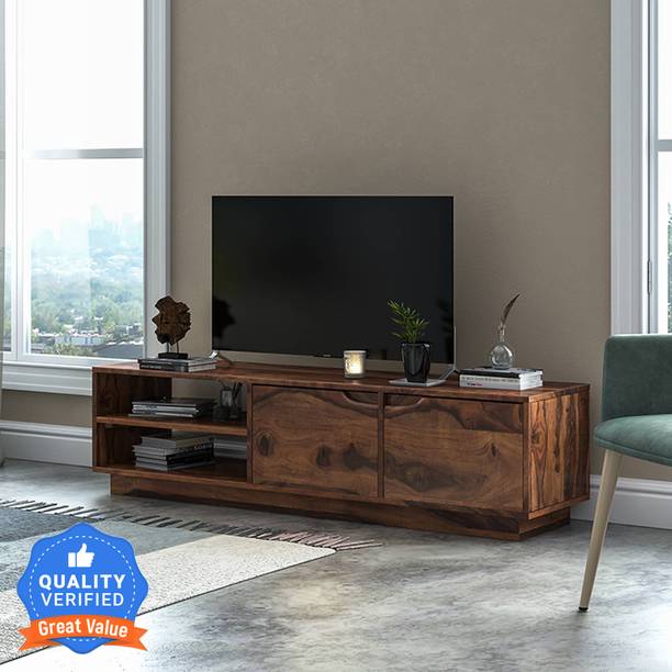 Flipkart Perfect Homes Sheesham Solid Wood Solid Wood TV Entertainment Unit