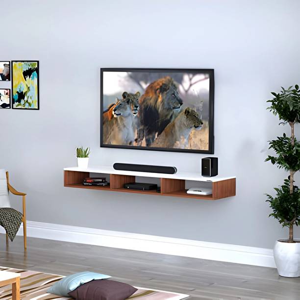 Artival Crafts KTPA Engineered Wood tv unit with white or balck color Engineered Wood TV Entertainment Unit