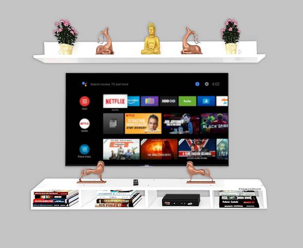 TheGoodLuck 32 to 43 Inches Wooden TV Cabinet Showcase Stand panel wall unit Engineered Wood TV Entertainment Unit