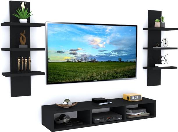 HIba handicrafts Wooden TV Unit for Living Room | Stylish Entertainment Cabinet with Storage Engineered Wood TV Entertainment Unit