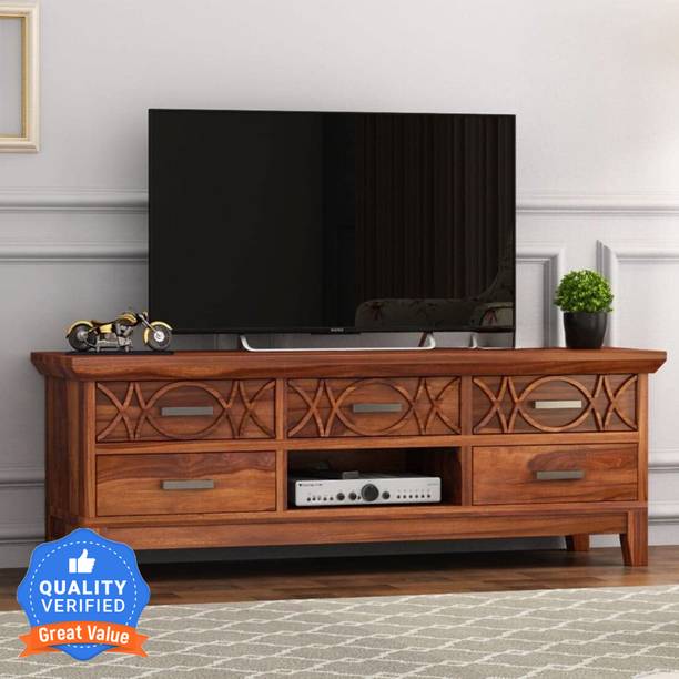 Flipkart Perfect Homes Sheesham Solid Wood Solid Wood TV Entertainment Unit