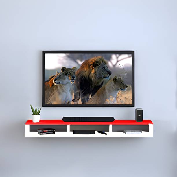 Livster Modern Wooden MDF TV Unit with Storage Cabinets and Shelves Engineered Wood TV Entertainment Unit