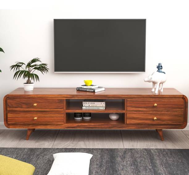 Shagun Arts Solid Sheesham Wood TV Entertainment Unit For Living Room/ Hotel Room || Solid Wood TV Entertainment Unit