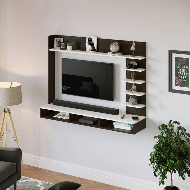 BLUEWUD Primax Grande TV Unit with Storage Shelves for Decor Display Upto 42 Inches Engineered Wood TV Entertainment Unit