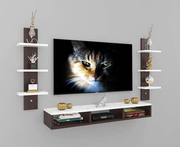 Timber crafts Multipurpose Wooden TV Unit | Modern Console for Home & Office Engineered Wood TV Entertainment Unit