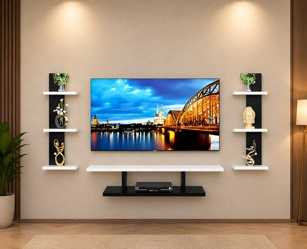Artival Crafts MDF Floating TV Unit for Living Room | Wall Mounted TV Cabinet Engineered Wood TV Entertainment Unit