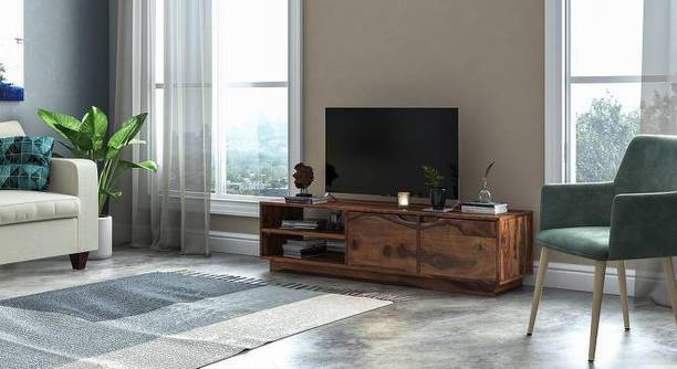 mewar furniture Solid Sheesham Wood Entertainment Tv Unit For Living Room | Solid Wood TV Entertainment Unit