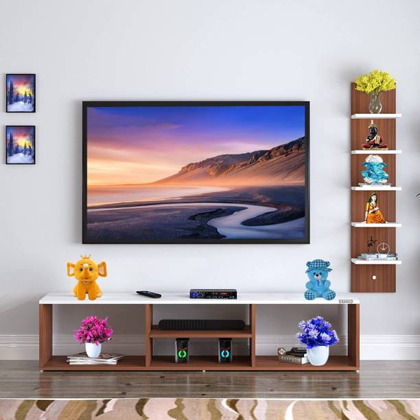 ERAWUD Upto 55 Inch Tv Unit for Living Room Home Wall Mounted Tv Unit Engineered Wood TV Entertainment Unit